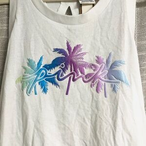 NWT 🌴 Pink Tank Peekaboo Back